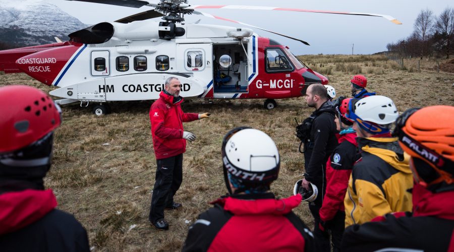 Training with Coastguard helicopter